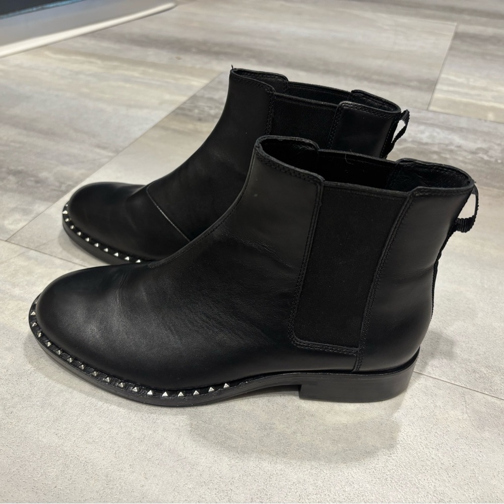 🇮🇹 ASH Leather Ankle Boots “Wino S”, with Studded Detail
